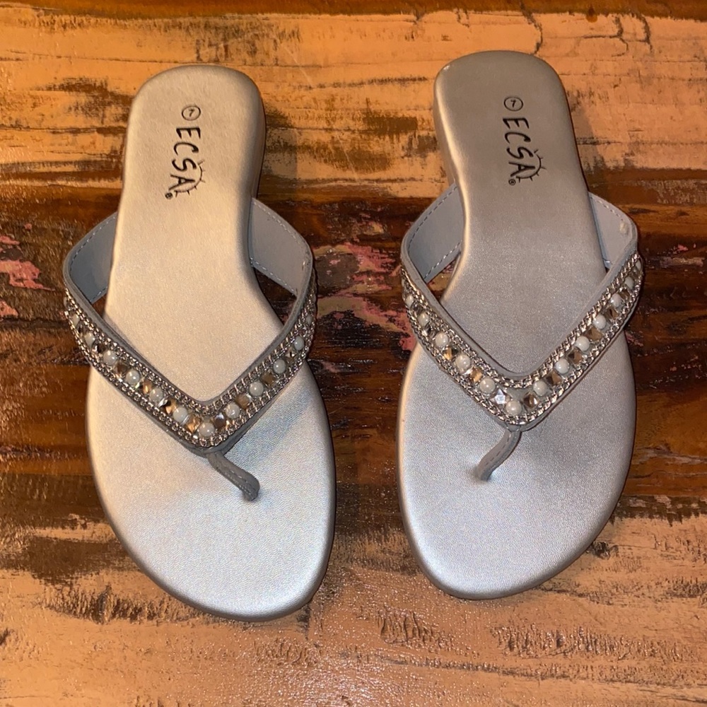 3 item bundle for $15✨create your bundle and send to me Silver jewled sandals